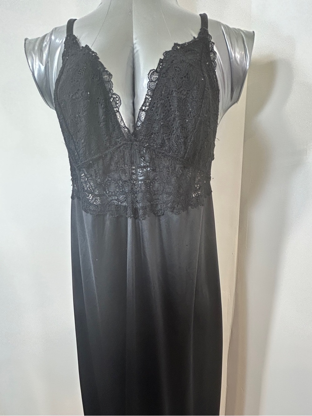 Soma Black Lace V-Neck Chemise